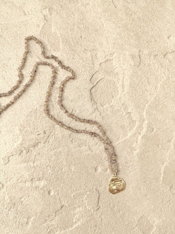 Babe Raider Quartz Long Coin Necklace 3