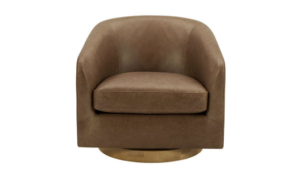 Oscy Leather Swivel Chair 1