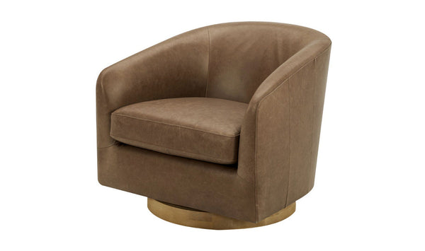 Oscy Leather Swivel Chair 8