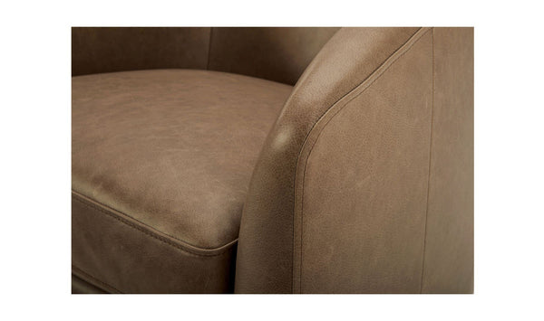 Oscy Leather Swivel Chair 5