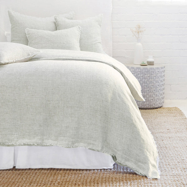 logan duvet and shams in olive design by pom pom at home 1