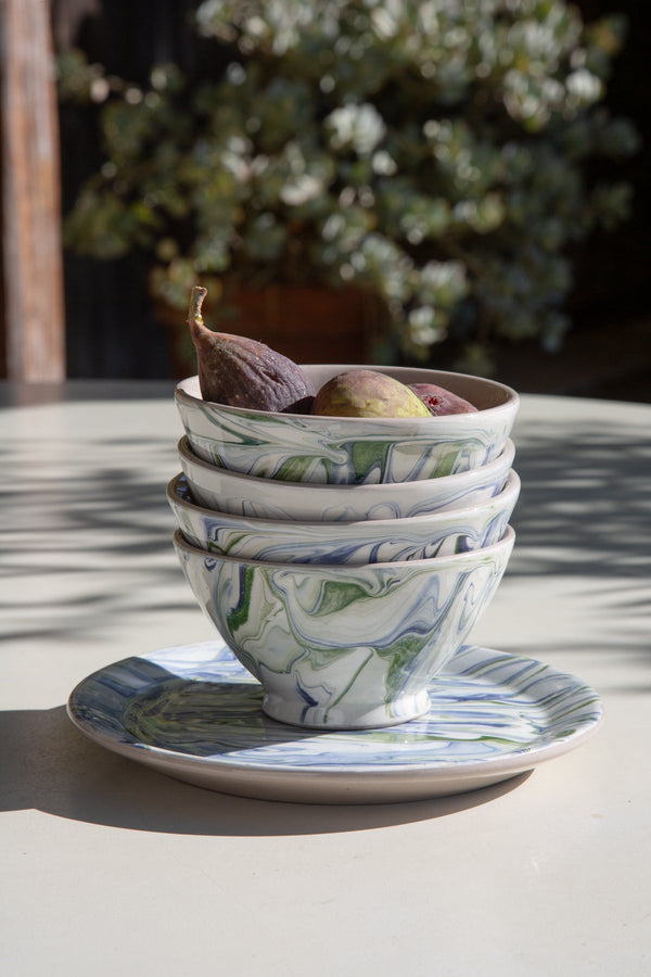 Marble Blue Green Bowl Set Of 4 Uvn 1000135 2