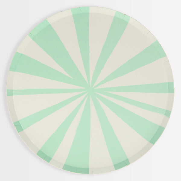mint stripe partyware by meri meri mm 224496 3