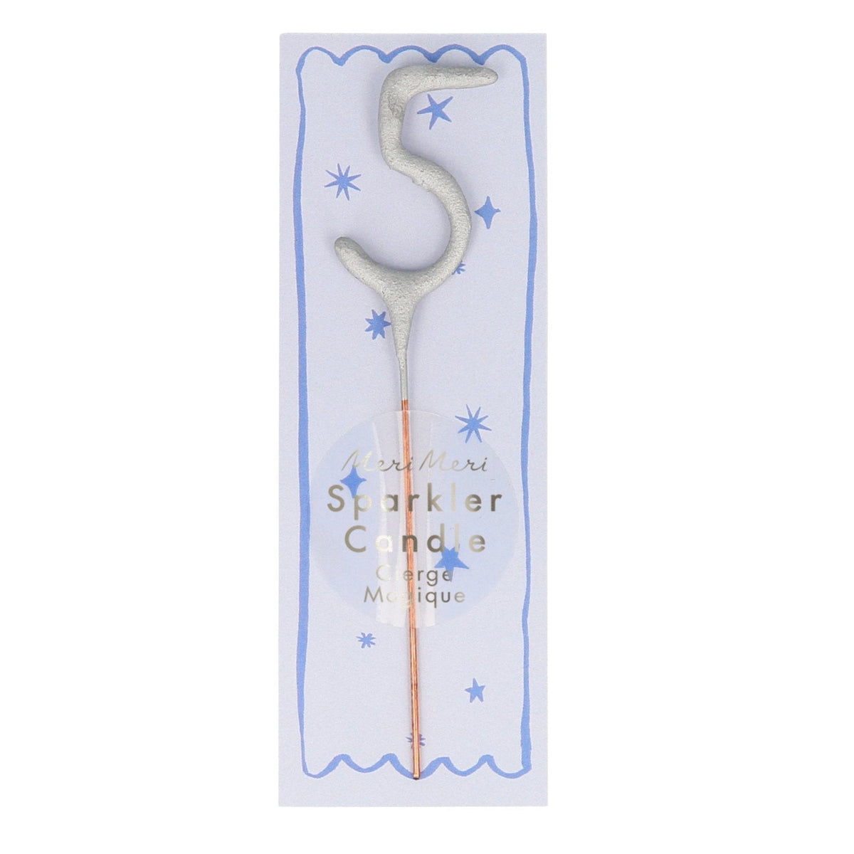 mini silver sparkler number candle by meri meri mm 175627 6