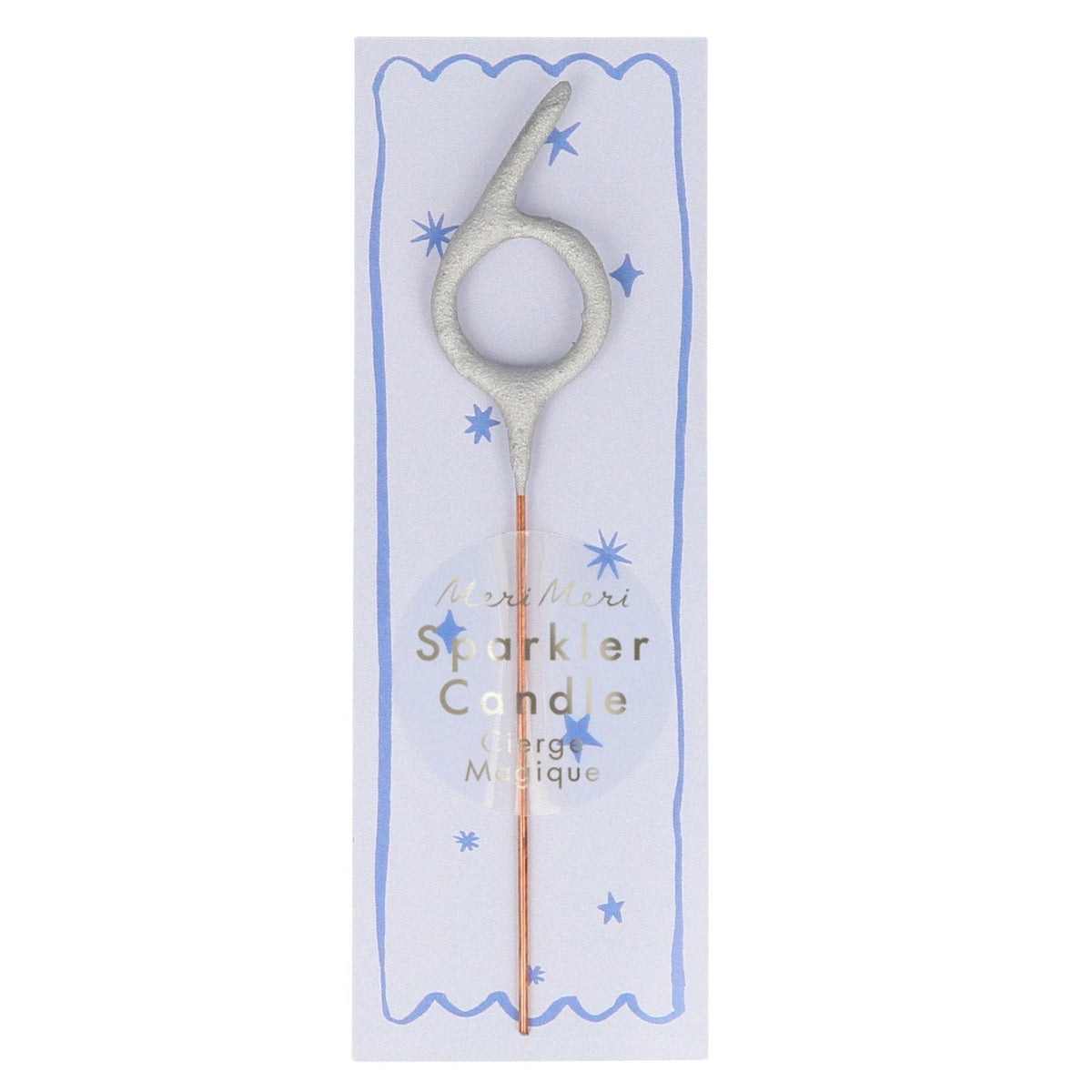 mini silver sparkler number candle by meri meri mm 175627 7