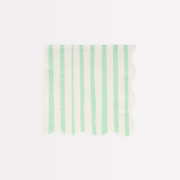 mint stripe partyware by meri meri mm 224496 5