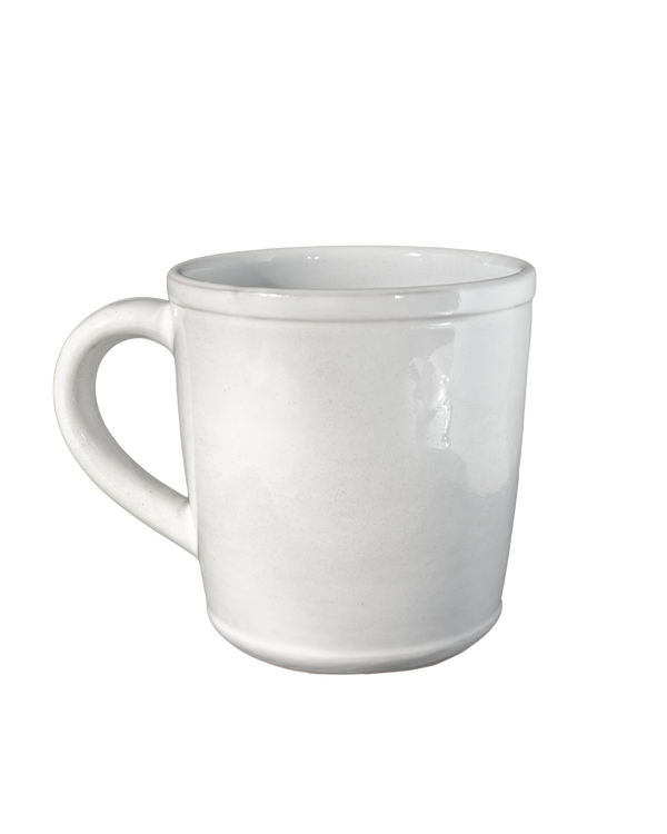 Milk White Oval Mug