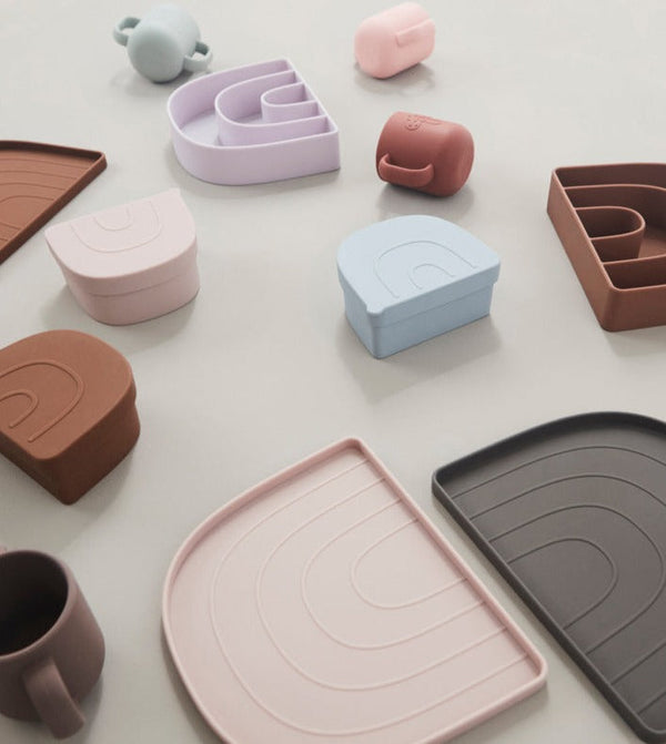 rainbow plate bowl rose fudge 3