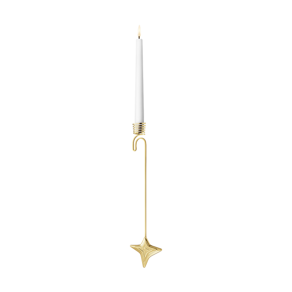 candle holder four point star gold 1