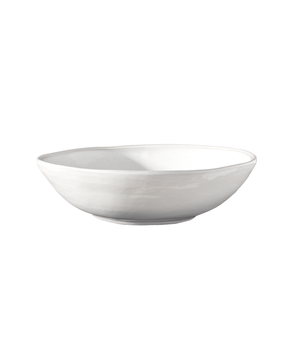 White ceramic bowl on a white background