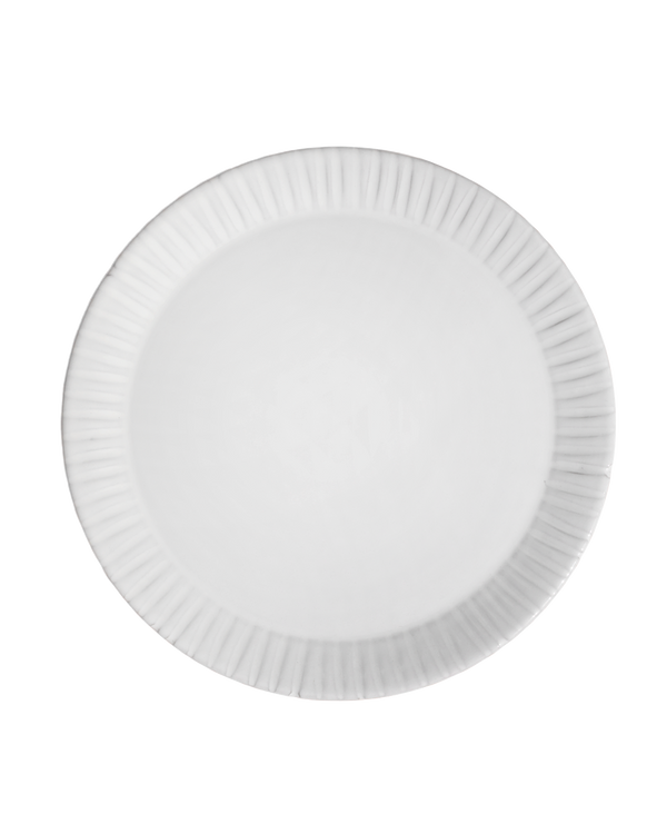 Lines Dinner Plates in Milk White - Set of 4