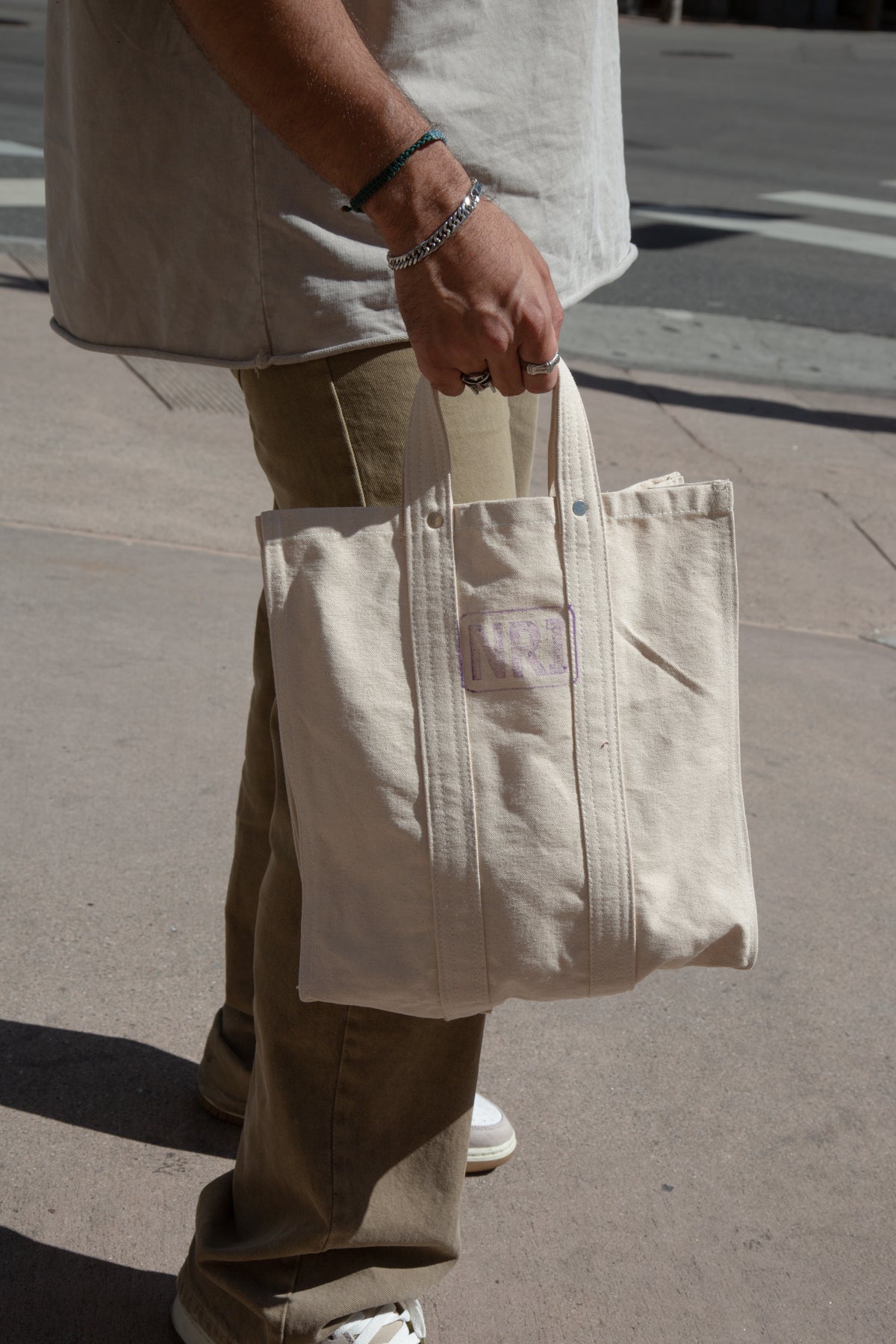 Labour Tote Bag Small in Off-White