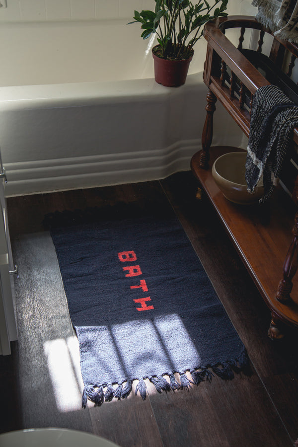 HANDLOOMED RECYCLE YARN KITCHEN MAT