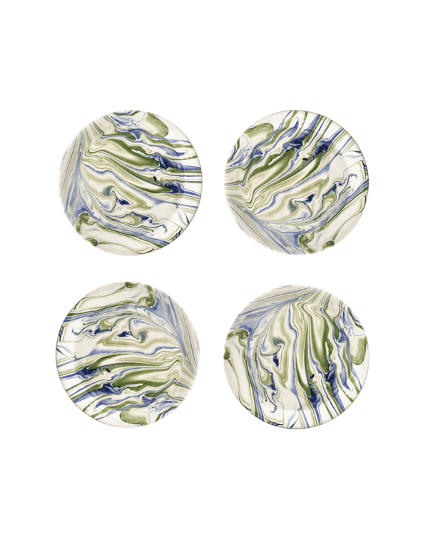 Marble Blue Green Salad Plate Set Of 4 Uvn 1000133 1