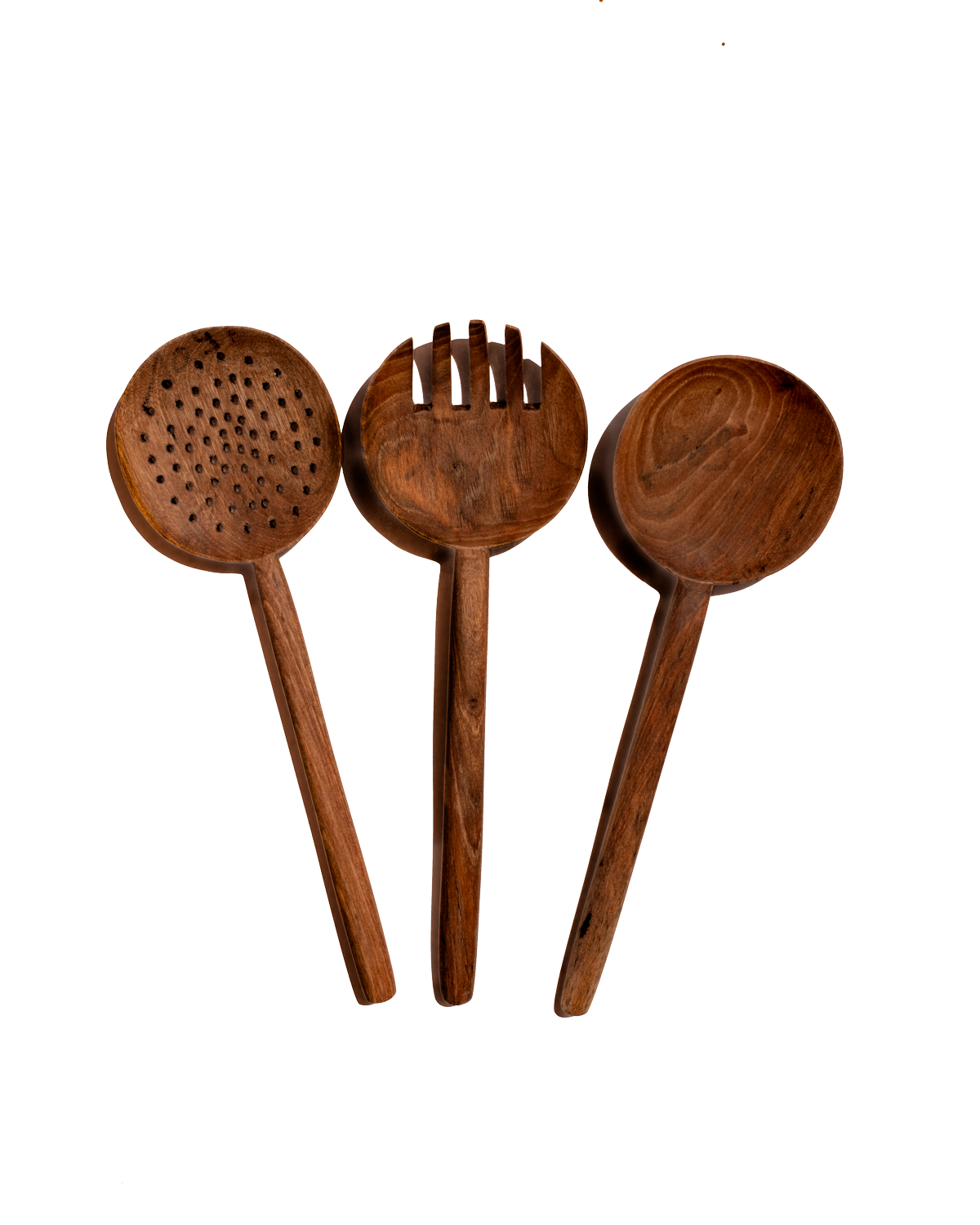 Walnut Long Handle Spoon Set Of 3 Uvn 2000109 1