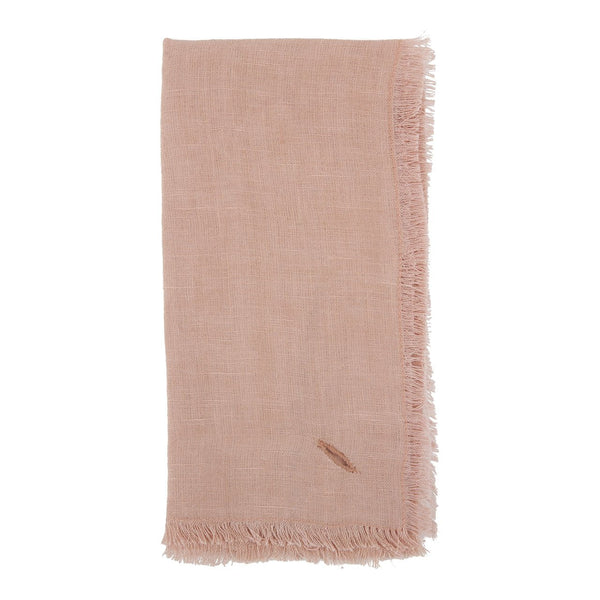 Solid Linen Napkin Set Of 4 In Salmon Design By Sir Madam 1