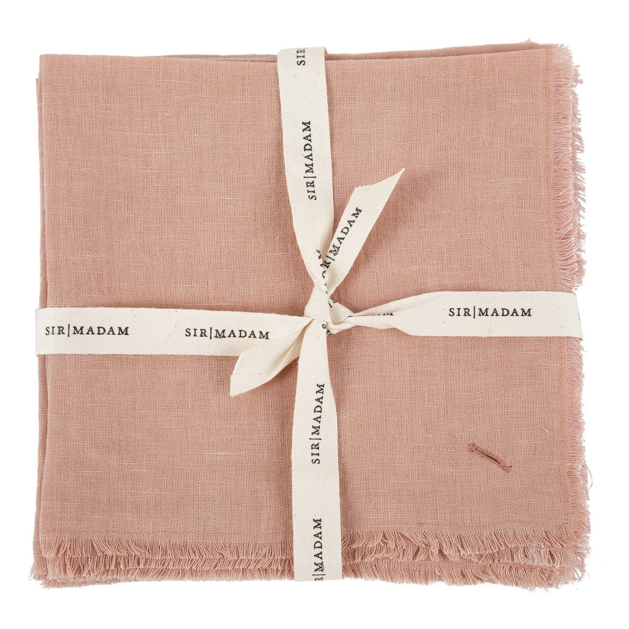 Solid Linen Napkin Set Of 4 In Salmon Design By Sir Madam 2