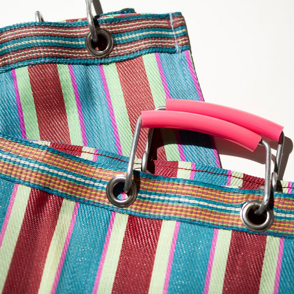 recycled plastic stripe bag rectangle d15 by puebco 503332