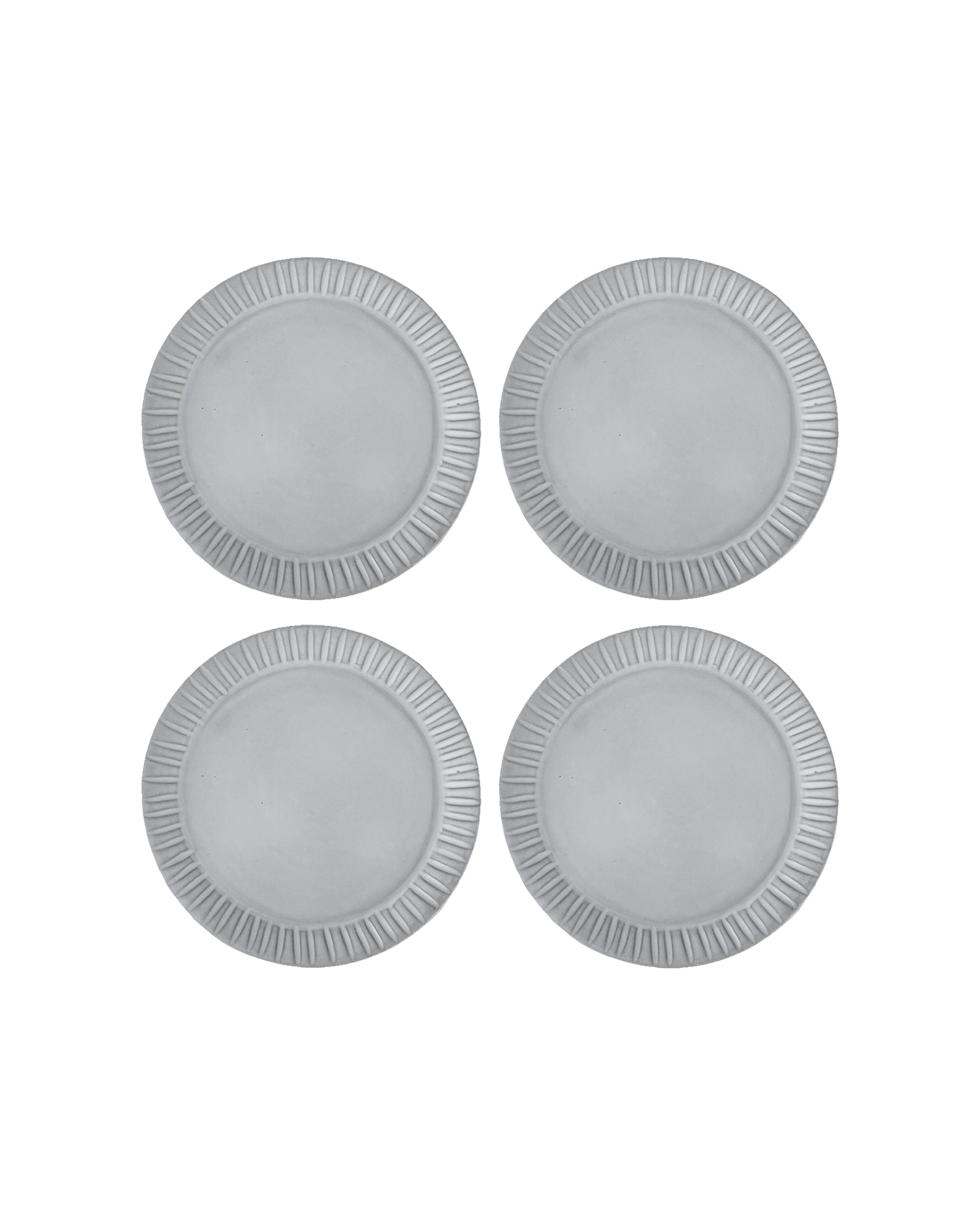 Stripes Matte White Salad Plate Set Of 4 Uvn 1000101 1