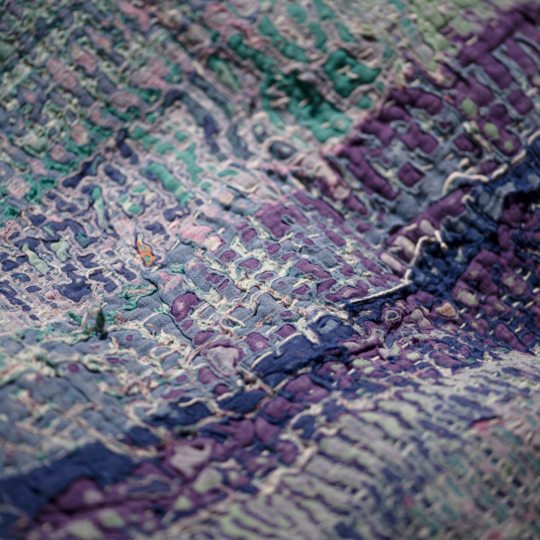 Covered Vintage Kantha Quilt Medium Organizer Puebco 113845 6