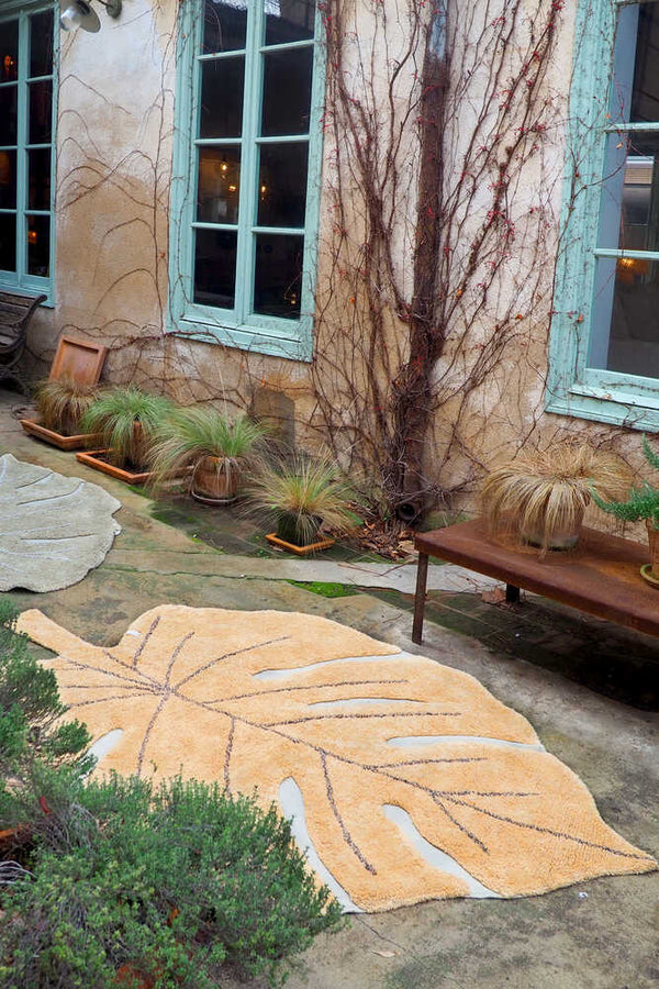 Monstera Honey Washable Rug 4