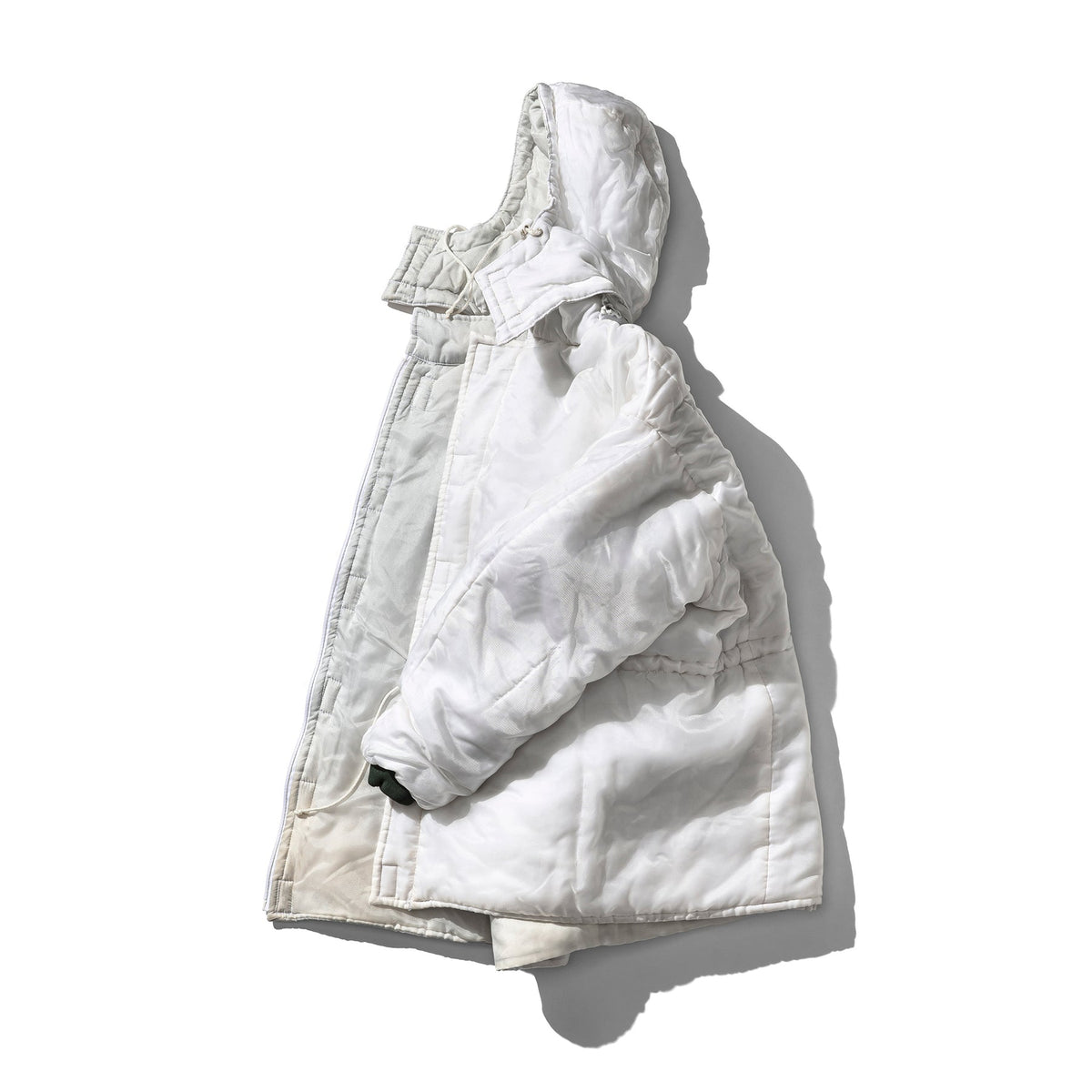 WHITE QUILTED SNOW JACKET TOTE BAG