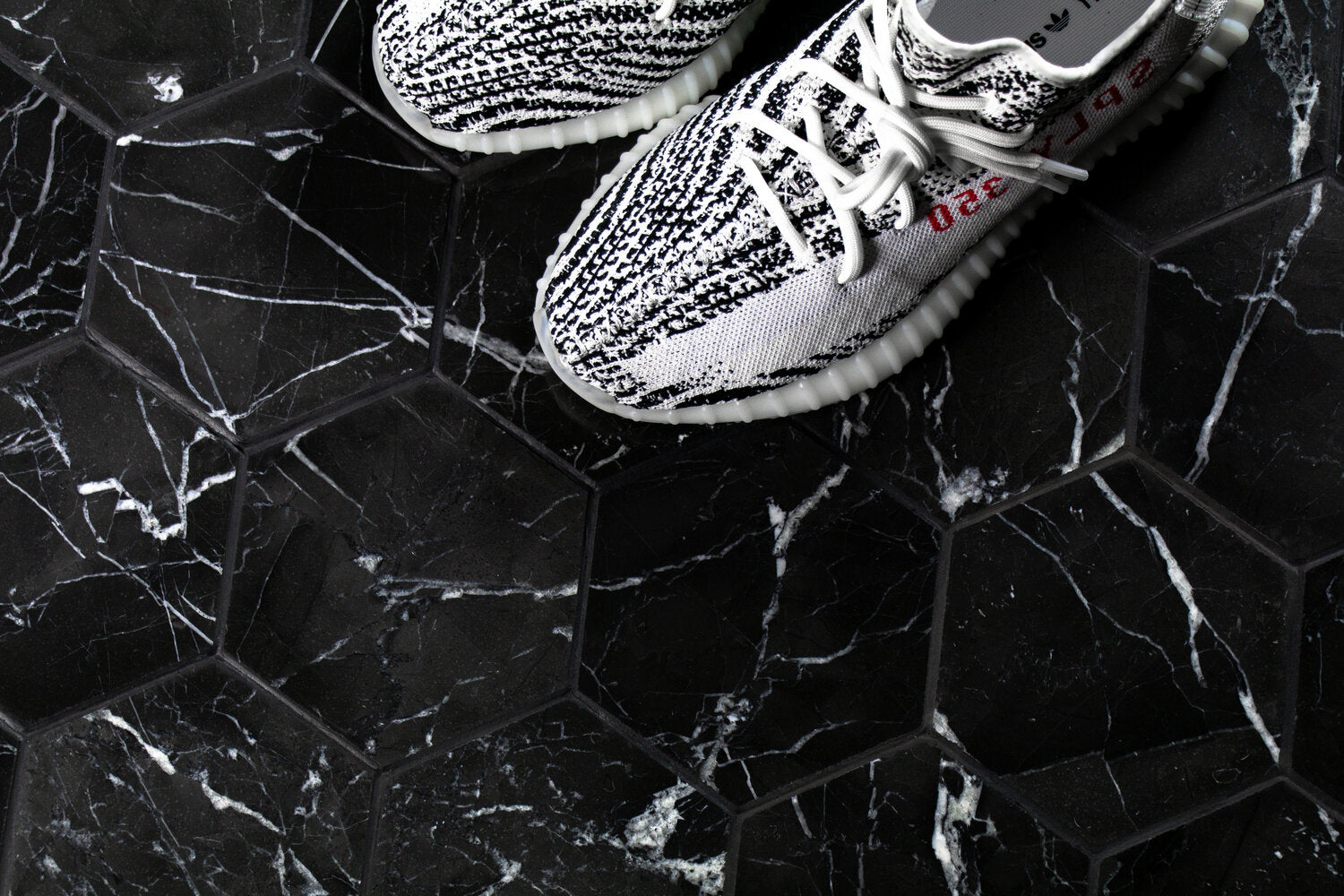 nero st gabriel 5 hexagon tile by Designer Rug ng5hx 5