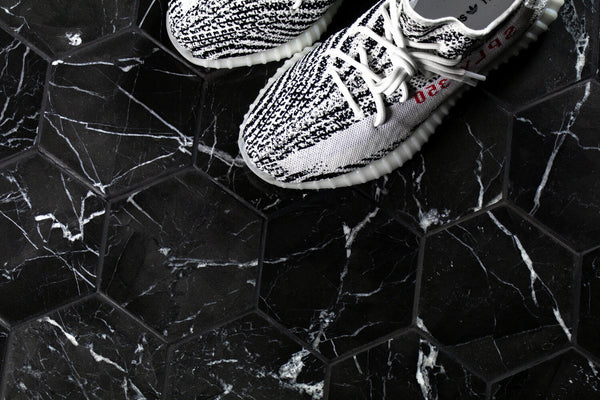 nero st gabriel 5 hexagon tile by Designer Rug ng5hx 5