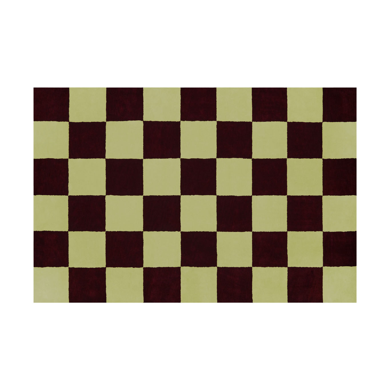 Pattern Burgundy Pale Lime Check Rug Hem Hem 31363 1