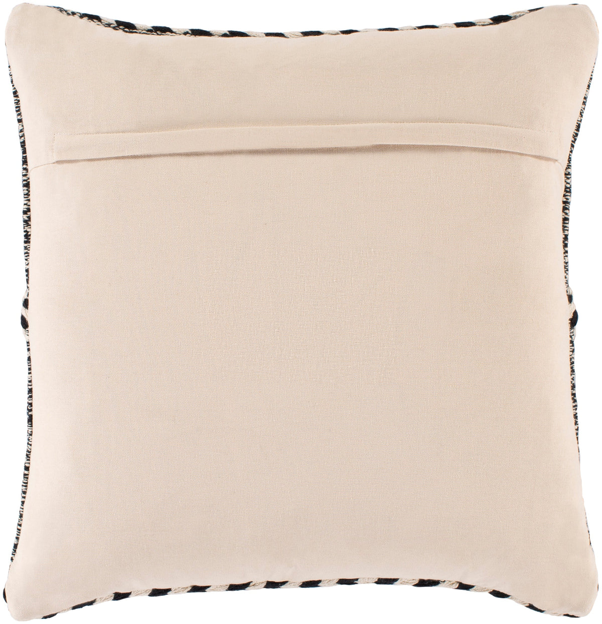 Zanafi ZNF-001 Hand Woven Pillow in Black & Cream by Surya